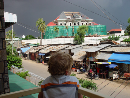 Die Baustelle Norodom Ecke Strae 380 in Phnom Penh